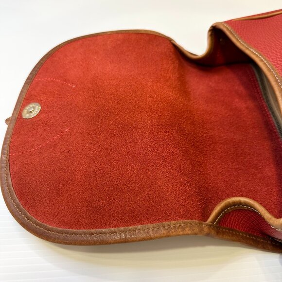 Vintage Coach DAKOTA LARIAT Made in Italy Red with Saddle Trim Rare - Picture 8 of 15